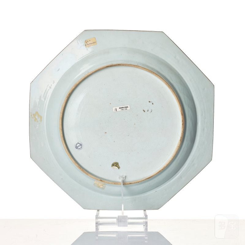 A famille rose 'double peacock' serving dish, - 图3